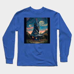 Starry Night Over The Burrow Long Sleeve T-Shirt